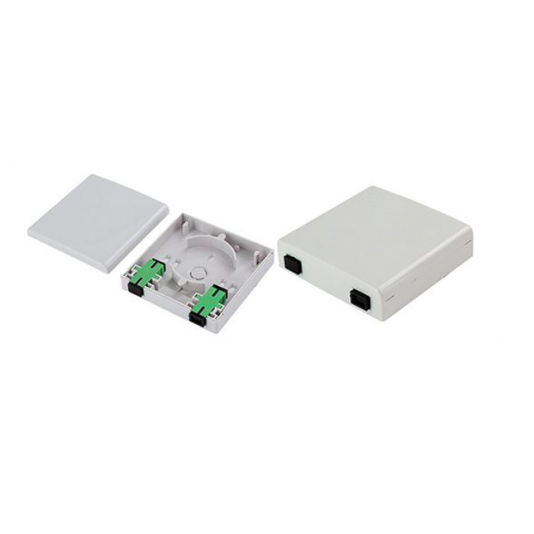 thumbnail image 2 of MEXFOSERV 2-Port Fiber Optic Wall Outlet Terminal Box – 1 SCA SM G657A 1 SX 2 of 5