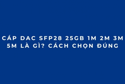 Cáp DAC SFP28 25Gb 1M 2M 3M 5M là gì? Cách chọn đúng