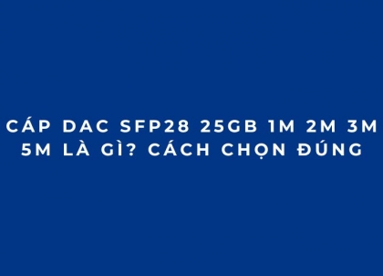 Cáp DAC SFP28 25Gb 1M 2M 3M 5M là gì? Cách chọn đúng