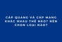 Cáp quang và cáp mạng khác nhau thế nào? Nên chọn loại nào?