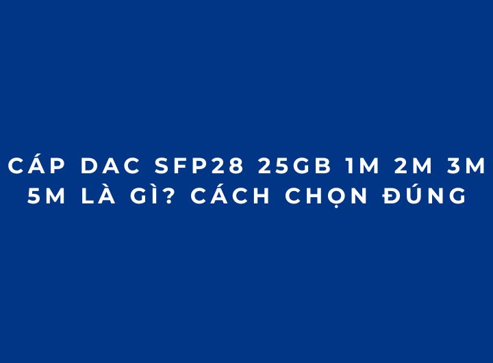 Cáp DAC SFP28 25Gb 1M 2M 3M 5M là gì? Cách chọn đúng