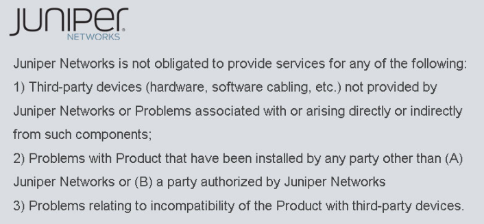 Juniper hỗ trợ bảo hành module quang